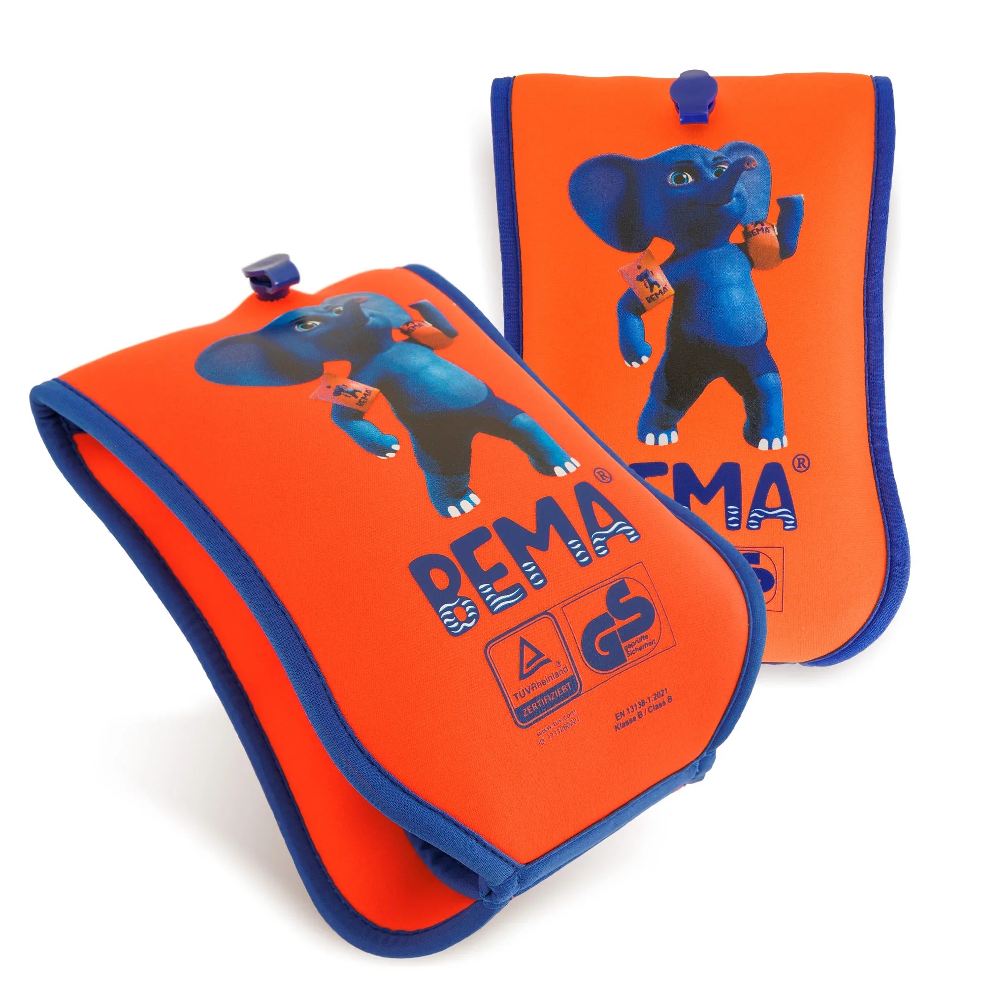 Bema Neoprene Swim Arm Bands for Kids 1-6 Years, Buoyant Orange with Elephant - Gomix Brands Outlet